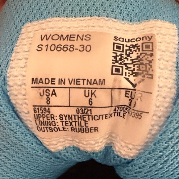 Saucony Black and Pink Athletic Shoes Women’s size 8 - Picture 9 of 10